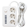 سه راهی برق و شارژر USB مدل CXU613